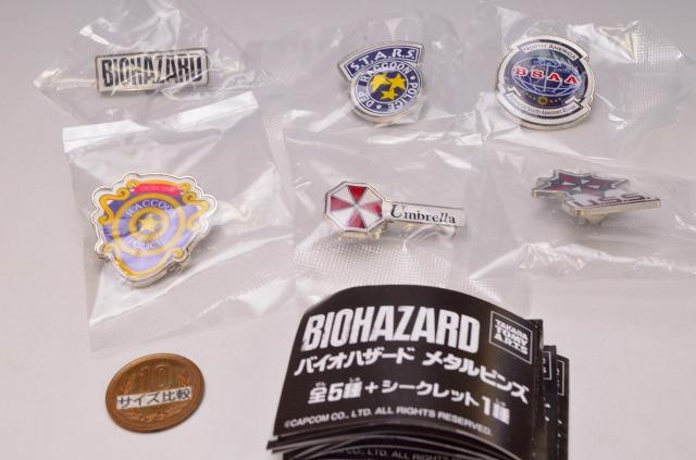 Logo BIOHAZARD Metal Pin Collection Authentic CAPCOM TAKARA TOMY A.R.T.S Japan 